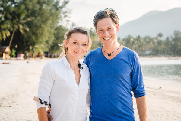 Katrin und Stefan Leichsenring am Strand