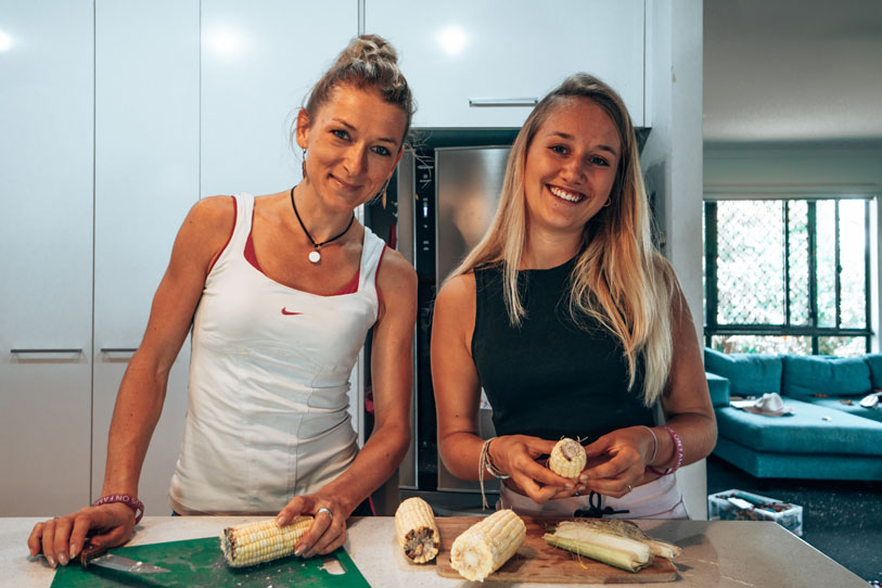 Familie auf Weltreise veganer Braten Weihnachten Die Leichsenring