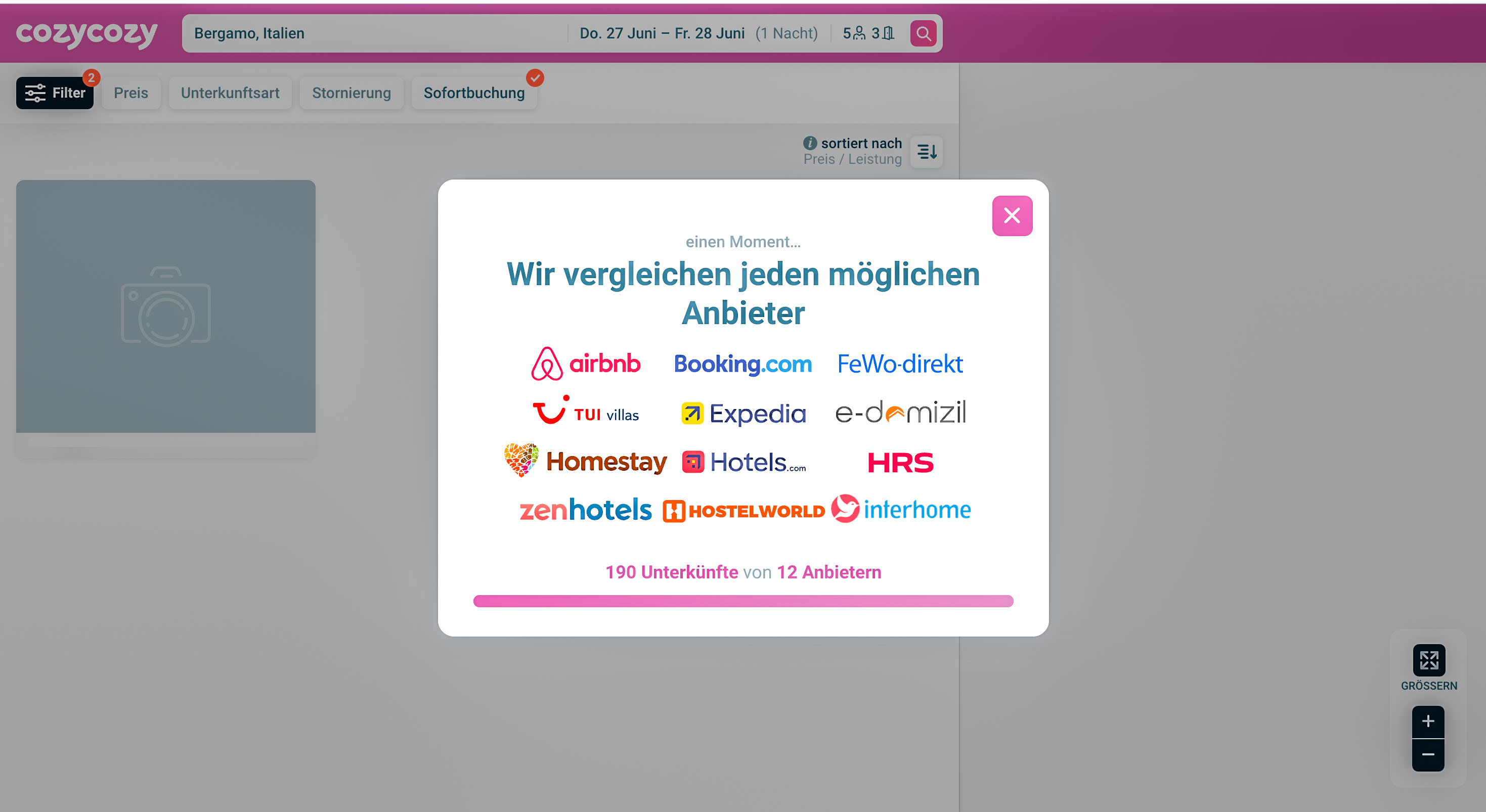 Familie auf Weltreise Unterkunftssuche auf Weltreise CozyCozy Plattform Meta Suche alle inbegriffenen Plattformen