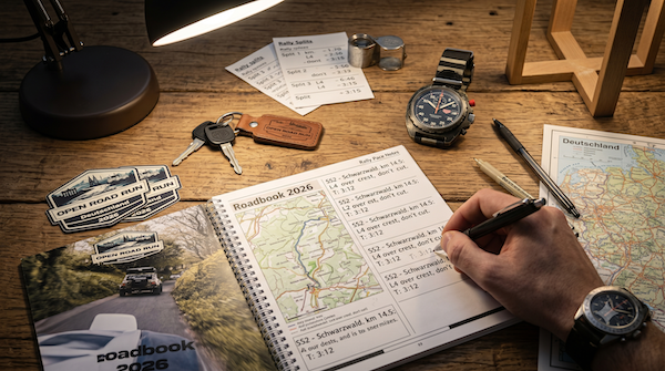 Familie auf Weltreise Rallye Open Road Run Roadbook